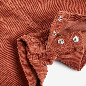 Rust Brown Corduroy Dungarees 3 Piece Set (3mths-6yrs)