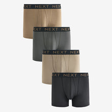 Load image into Gallery viewer, Neutral/Tan A-Front Boxers 4 Pack
