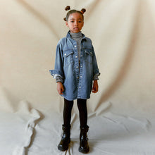 Load image into Gallery viewer, Blue Denim Oversized Shacket (3-12yrs)
