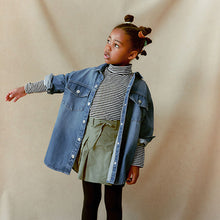 Load image into Gallery viewer, Blue Denim Oversized Shacket (3-12yrs)
