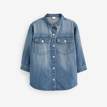 Load image into Gallery viewer, Blue Denim Oversized Shacket (3-12yrs)
