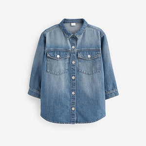 Blue Denim Oversized Shacket (3-12yrs)