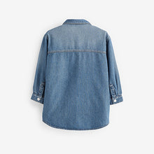 Load image into Gallery viewer, Blue Denim Oversized Shacket (3-12yrs)
