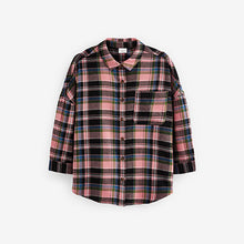 Load image into Gallery viewer, Pink/Black Check Oversized Shirt (3-12yrs)
