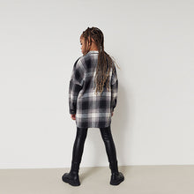 Load image into Gallery viewer, Black/White Check Oversized Shirt (3-12yrs)
