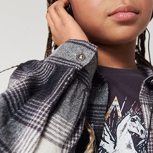 Black/White Check Oversized Shirt (3-12yrs)