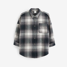 Load image into Gallery viewer, Black/White Check Oversized Shirt (3-12yrs)
