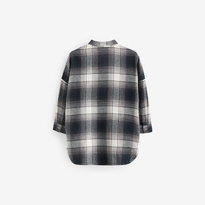 Black/White Check Oversized Shirt (3-12yrs)