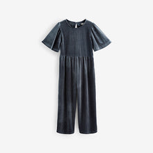 Load image into Gallery viewer, Blue Velvet Jumpsuit (3-12yrs)
