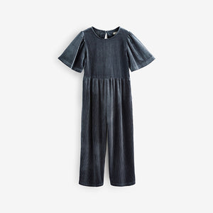 Blue Velvet Jumpsuit (3-12yrs)