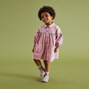 Lilac Purple Cotton Shirt Dress (3mths-6yrs)