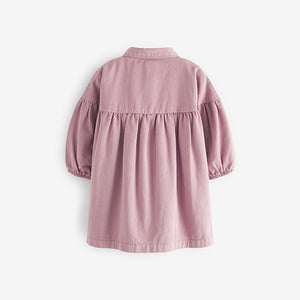 Lilac Purple Cotton Shirt Dress (3mths-6yrs)