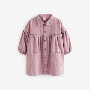 Lilac Purple Cotton Shirt Dress (3mths-6yrs)