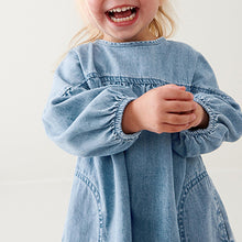 Load image into Gallery viewer, Blue Denim Relaxed Cotton Dress (3mths-6yrs)
