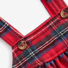 Load image into Gallery viewer, Red Check Pinafore Dress (3mths-6yrs)
