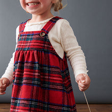 Load image into Gallery viewer, Red Check Pinafore Dress (3mths-6yrs)
