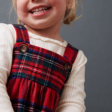 Load image into Gallery viewer, Red Check Pinafore Dress (3mths-6yrs)
