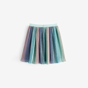 Rainbow Sparkle Pleated Skirt (3-12yrs)