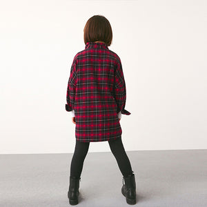 Red Check Shirt And Leggings Set (3-12yrs)