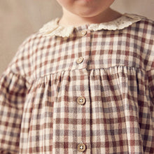 Load image into Gallery viewer, Beige Check Lace Collar Dress (3mths-6yrs)
