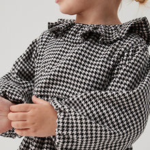 Load image into Gallery viewer, Black Check Ruffle Collar Dress (3mths-6yrs)
