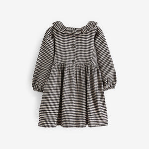 Black Check Ruffle Collar Dress (3mths-6yrs)