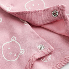 Load image into Gallery viewer, Pink Cotton Baby Sleepsuits 3 Pack (0-18mths)
