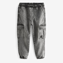Load image into Gallery viewer, Grey Cargo Jeans With Elasticated Waist (3-12yrs)
