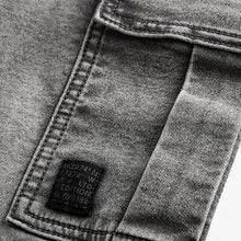 Load image into Gallery viewer, Grey Cargo Jeans With Elasticated Waist (3-12yrs)
