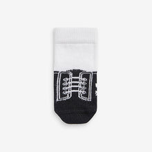 Load image into Gallery viewer, White Football Baby Socks 2 Pack (0mths-2yrs)
