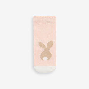 Pink Bunny Socks 5 Pack (0mths-2yrs)