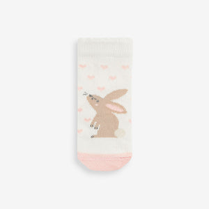 Pink Bunny Socks 5 Pack (0mths-2yrs)