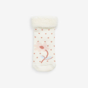 Pink/Blue Bunny Toweling Baby Socks 3 Pack (0mths-2yrs)