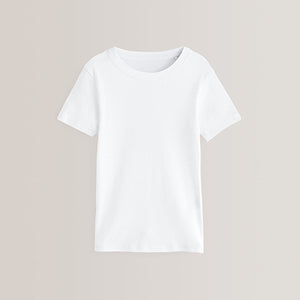 White Short Sleeve Vest 3 Pack (2-12yrs)
