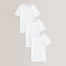 Load image into Gallery viewer, White Short Sleeve Vest 3 Pack (2-12yrs)
