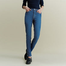 Load image into Gallery viewer, Dark Blue Mom Comfort Stretch Jeans
