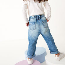 Load image into Gallery viewer, Denim Mid Wash Mom Jeans (3mths-6yrs)
