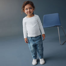 Load image into Gallery viewer, Denim Mid Wash Mom Jeans (3mths-6yrs)
