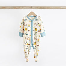 Load image into Gallery viewer, Mint Green Baby Sleepsuits 3 Pack (0-12-18mt)
