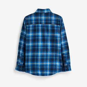 Blue Long Sleeve Check Shirt (3-12yrs)