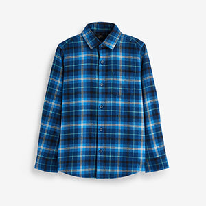 Blue Long Sleeve Check Shirt (3-12yrs)