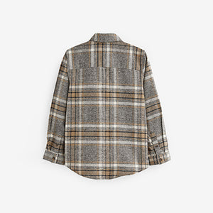 Grey Long Sleeve Check Shirt (3-12yrs)