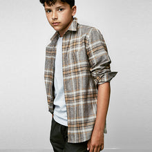 Load image into Gallery viewer, Grey Long Sleeve Check Shirt (3-12yrs)
