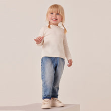 Load image into Gallery viewer, Ecru Cream Brushed Pointelle Top (3mths-6yrs)
