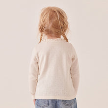 Load image into Gallery viewer, Ecru Cream Brushed Pointelle Top (3mths-6yrs)
