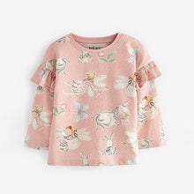 Load image into Gallery viewer, Pink Fairy Long Sleeve Frill Top (3mths-6yrs)
