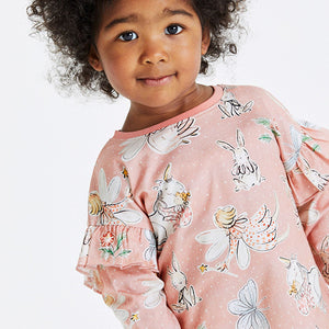 Pink Fairy Long Sleeve Frill Top (3mths-6yrs)