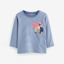 Load image into Gallery viewer, Navy Blue Ladybird Long Sleeve Character T-Shirt (3mths-6yrs)
