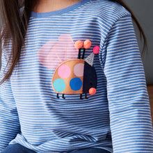 Load image into Gallery viewer, Navy Blue Ladybird Long Sleeve Character T-Shirt (3mths-6yrs)
