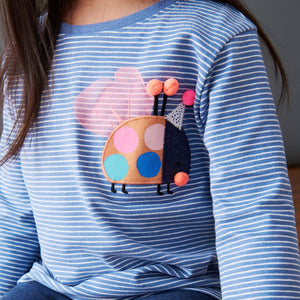 Navy Blue Ladybird Long Sleeve Character T-Shirt (3mths-6yrs)